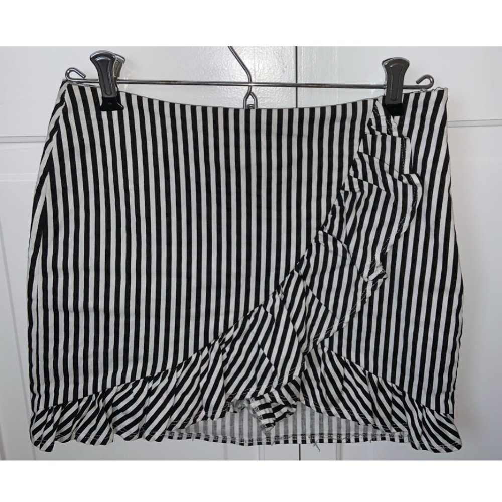 Striped Ruffle Skirt